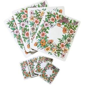 Vintage Taunton Vale Wiveliscombe Somerset Melamine Placemat and Coaster Set